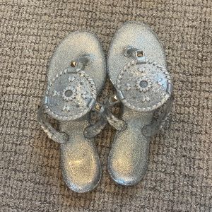 Size 7.5 silver Jack Rodgers sandals